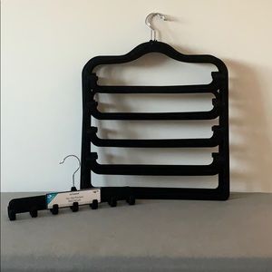 Set of black velvet hangers